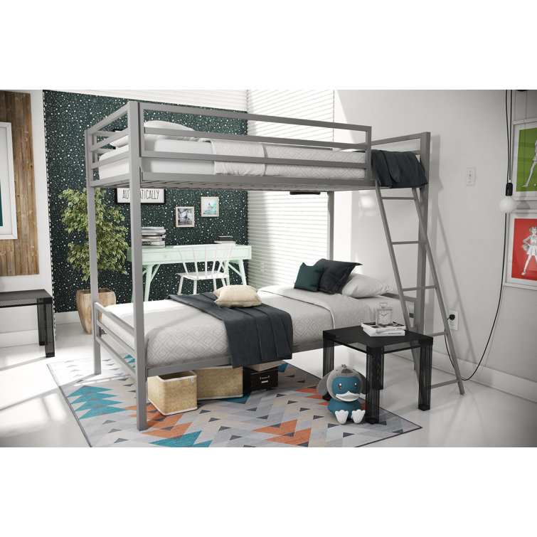 Novogratz Maxwell Twin Over Twin Metal Standard Bunk Bed by Novogratz